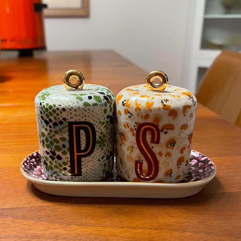 Anthropologie salt and pepper set